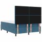 Preview: Boxspringbett mit Matratze Dunkelblau 140x190 cm Samt