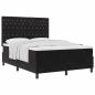 Preview: Boxspringbett mit Matratze Schwarz 160x200 cm Samt