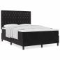 Preview: Boxspringbett mit Matratze Schwarz 160x200 cm Samt