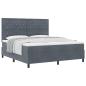 Preview: Boxspringbett mit Matratze Dunkelgrau Samt