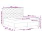 Preview: Boxspringbett mit Matratze Dunkelgrau Samt