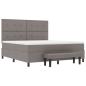 Preview: Boxspringbett mit Matratze & Bank Taupe 180x200 cm Stoff