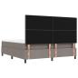 Preview: Boxspringbett mit Matratze & Bank Taupe 180x200 cm Stoff