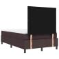 Preview: Boxspringbett mit Matratze & Bank Dunkelbraun 120x200 cm Stoff
