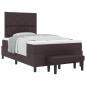 Preview: Boxspringbett mit Matratze & Bank Dunkelbraun 120x200 cm Stoff