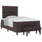 Preview: Boxspringbett mit Matratze & Bank Dunkelbraun 120x200 cm Stoff
