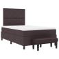 Preview: Boxspringbett mit Matratze & Bank Dunkelbraun 120x200 cm Stoff
