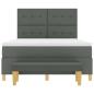 Preview: Boxspringbett mit Matratze und Bank Dunkelgrau 160x200 cm Stoff