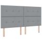 Preview: Boxspringbett mit Matratze & Bank Hellgrau 180x200 cm Stoff