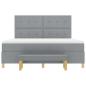 Preview: Boxspringbett mit Matratze & Bank Hellgrau 180x200 cm Stoff