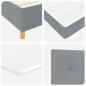 Preview: Boxspringbett mit Matratze & Bank Hellgrau 180x200 cm Stoff