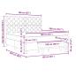 Preview: Boxspringbett mit Matratze & Bank Hellgrau 160x200 cm Stoff