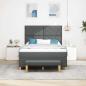 Preview: Boxspringbett mit Matratze & Bank Dunkelgrau 160x200 cm Stoff