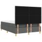 Preview: Boxspringbett mit Matratze & Bank Dunkelgrau 160x200 cm Stoff