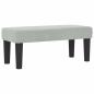 Preview: Boxspringbett mit Matratze und Bank Hellgrau 90x190 cm Samt