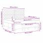 Preview: Boxspringbett mit Matratze & Bank Dunkelgrau 180x200 cm Samt