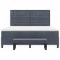 Preview: Boxspringbett mit Matratze & Bank Dunkelgrau 180x200 cm Samt