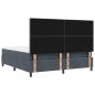 Preview: Boxspringbett mit Matratze & Bank Dunkelgrau 180x200 cm Samt