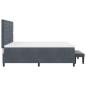 Preview: Boxspringbett mit Matratze & Bank Dunkelgrau 180x200 cm Samt