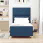 Preview: Bettgestell Blau Stoff 100x200 cm