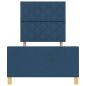 Preview: Bettgestell Blau Stoff 100x200 cm