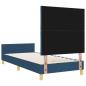 Preview: Bettgestell Blau Stoff 100x200 cm