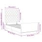 Preview: Bettgestell Hellgrau 90x190 cm Samt