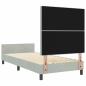 Preview: Bettgestell Hellgrau 90x190 cm Samt