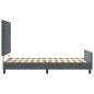 Preview: Bettgestell Dunkelgrau 90x190 cm Samt