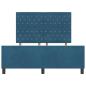 Preview: Bettgestell Dunkelblau 140x190 cm Samt