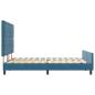 Preview: Bettgestell Dunkelblau 140x190 cm Samt