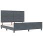 Preview: Bettgestell Dunkelgrau 180x200 cm Samt