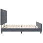 Preview: Bettgestell Dunkelgrau 180x200 cm Samt