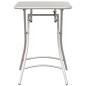 Preview: Gartentisch Klappbar Beige 55x55x73 cm Stahl