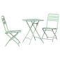Preview: 3-tlg. Bistro-Set Klappbar Minzgrün Stahl