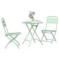 Preview: 3-tlg. Bistro-Set Klappbar Minzgrün Stahl