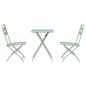 Preview: 3-tlg. Bistro-Set Klappbar Minzgrün Stahl