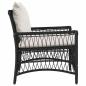 Preview: Gartenstuhl mit Kissen Schwarz 60x70x78 cm Poly Rattan