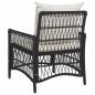 Preview: Gartenstuhl mit Kissen Schwarz 60x70x78 cm Poly Rattan