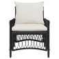 Preview: Gartenstuhl Schwarz Poly-Rattan