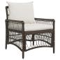 Preview: Gartenstuhl mit Kissen Braun 60x70x78 cm Poly Rattan