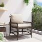 Preview: Gartenstuhl mit Kissen Braun 60x70x78 cm Poly Rattan