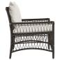 Preview: Gartenstuhl mit Kissen Braun 60x70x78 cm Poly Rattan
