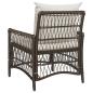 Preview: Gartenstuhl mit Kissen Braun 60x70x78 cm Poly Rattan