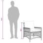 Preview: Gartenstuhl mit Kissen Braun 60x70x78 cm Poly Rattan