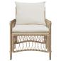 Preview: Gartenstuhl mit Kissen Beige 60x70x78 cm Poly Rattan