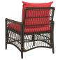 Preview: Gartenstuhl mit Kissen Braun 60x70x78 cm Poly Rattan
