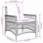 Preview: Gartenstuhl mit Kissen Braun 60x70x78 cm Poly Rattan
