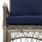 Preview: Gartenstuhl mit Kissen Grau 60x70x78 cm Poly Rattan