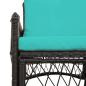 Preview: Gartenstuhl mit Kissen Schwarz 60x70x78 cm Poly Rattan